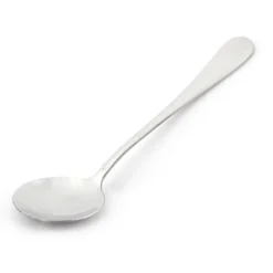 Unique Bargains Stainless Steel Round Head Tableware Soup Spoon Silver Tone 6.7'' Long 5 Pcs