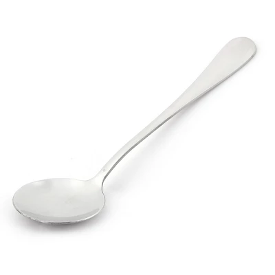 Unique Bargains Stainless Steel Round Head Tableware Soup Spoon Silver Tone 6.7'' Long 5 Pcs 3 Unique Bargains Stainless Steel Round Head Tableware Soup Spoon Silver Tone 6.7'' Long 5 Pcs