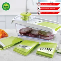 Brentwood Mandollin Slicer With 5 Cup Storage Container And 4 Interchangeable Stainless Steel Blades In Green -Target KitchenAid GUEST 899dc2da 7cf4 413b bd62 25c0999e348d