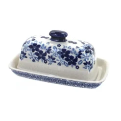 Blue Rose Polish Pottery M074 Manufaktura Butter DIsh -Target KitchenAid GUEST 89f23c6f aa67 4170 9976 8a6c126ef956