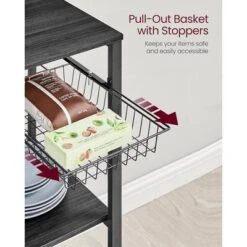 VASAGLE Bakers Rack With Magnetic Knife Holder, Paper Holder, Wire Basket, 8 Hooks, Organizers And Storage, Baker's Rack With Wire Basket -Target KitchenAid GUEST 8a18a55a 2f6c 4d6d b7a6 a2ca63235b20