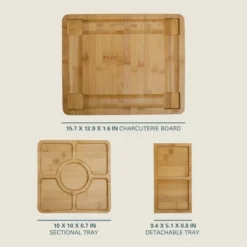 Gibson Home Rustic Inspirations 18-Piece Bamboo Charcuterie Board Set With Hidden Drawer, Ceramic Bowls, Utensils -Target KitchenAid GUEST 8ae9d357 3679 4703 8976 26cd59ac1fec