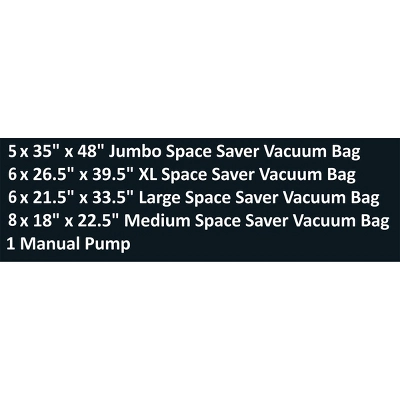 Hastings Home Vacuum Storage Space-Saver Bags - Variety Set, 25-Pack 4 Hastings Home Vacuum Storage Space-Saver Bags - Variety Set, 25-Pack - Image 2
