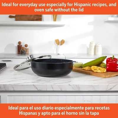 IMUSA Caldero With Dual Speckled Ceramic Set Black: 8 IMUSA Caldero With Dual Speckled Ceramic Set Black: - Image 6