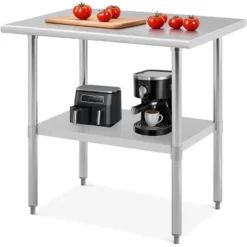 Stainless Steel Table For Prep & Work, 2-Tier Shelf Commercial Metal Worktable Adjustable Height & Leveling Feet, Extra Strength Kitchen Storage Rack -Target KitchenAid GUEST 8b4e945c a6ec 48d1 abd1 25c7821541bf