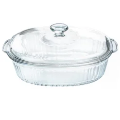 Itopfox 3Qt Glass Casserole Dish With Lid, Ribbed Oval Baking Dish For Oven & Microwave, Clear Lead-Free Covered Cookware, Deep Food Container -Target KitchenAid GUEST 8b65591a 64f3 4b69 92e2 5cb16e0ccc3a