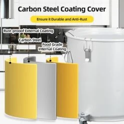 Grease Bucket, 10 Gallon Heavy Duty Fryer Oil Container - Lid/Lock Clips/Wheels, Food Grade Anti-Rust (Kitchen/Food Truck) -Target KitchenAid GUEST 8baa4e19 0063 4a34 9be8 c2fc68b18294