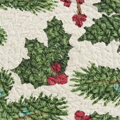 Park Designs Boughs Of Holly Printed Braided Trivet Set Of 6 4 Park Designs Boughs Of Holly Printed Braided Trivet Set Of 6 - Image 2