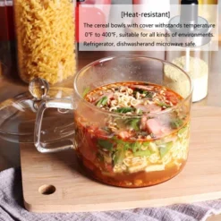 Itopfox Mini Glass Bowl With Lid & Handle, 44oz For Noodles, Pasta, Soup, Cereals, Fruits, BPA Free, Microwave & Dishwasher Safe -Target KitchenAid GUEST 8bf4961f b1b1 421e ba71 b6834a3db43f