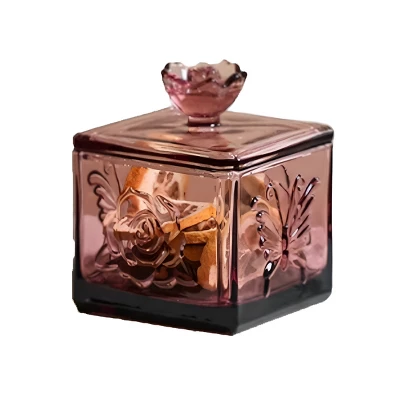 Slickblue Vintage Butterfly Embossed Glass Candy Jar Set Of 2 – 3 Color Options 9 Slickblue Vintage Butterfly Embossed Glass Candy Jar Set Of 2 – 3 Color Options - Image 7