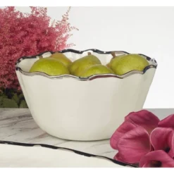 Certified International 144oz Regency Deep Bowl Silver