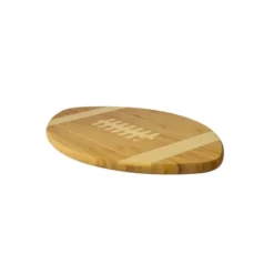 Slickblue Football Shaped Bamboo Cutting Board, 15” X 8.5” - Game Day Food Prep & Serving