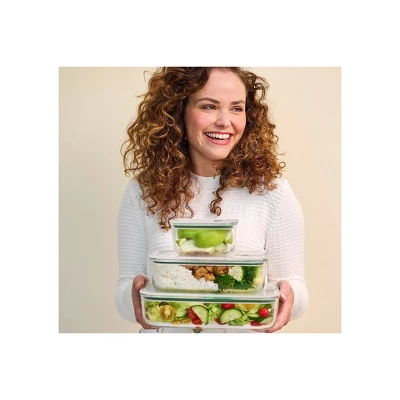 MEPAL 51oz Easyclip Rectangular Glass Storage Box With Lid Nordic Sage 6 MEPAL 51oz Easyclip Rectangular Glass Storage Box With Lid Nordic Sage - Image 4