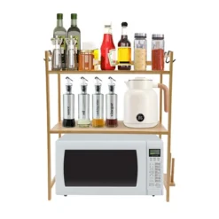 YIYIBYUS Kitchen Rack, Microwave Oven Stand, Storage Shelf Organizer Rack