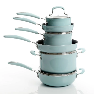 Kenmore Elite Andover 10 Piece Nonstick Aluminum Cookware Set In Glacier Blue 13 Kenmore Elite Andover 10 Piece Nonstick Aluminum Cookware Set In Glacier Blue - Image 11