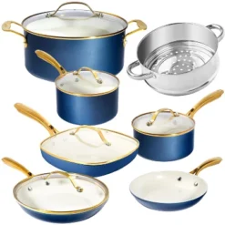 Gotham Steel Navy 15-Piece Ultra Nonstick Ceramic Cookware Set With Utensils -Target KitchenAid GUEST 8ddde171 73ff 433f 913c 5b26cc7a9a16
