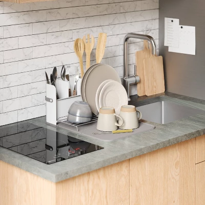 Umbra Sling Folding Dishrack White: Steel Kitchen Rack, Freestanding Dish Drainer, Hand Washable, 5-Year Warranty 16 Umbra Sling Folding Dishrack White: Steel Kitchen Rack, Freestanding Dish Drainer, Hand Washable, 5-Year Warranty - Image 14