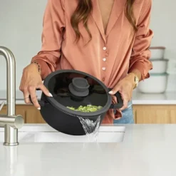 BergHOFF Leo Stone+ 10Pc Nonstick Ceramic Cookware Set With Glass Lid, Recycled Cast Aluminum -Target KitchenAid GUEST 8e39d856 77a1 4251 b2b8 ce238236e687