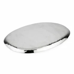 Inox Artisans Full Polished Stainless Steel 18"X11" Oval Service Tray