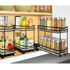 Lynk Professional Pull Out Sliding 2-Tier Spice Rack Cabinet Organizer Black: Powder-Coated Steel, Ball Bearing Glides 12 Lynk Professional Pull Out Sliding 2-Tier Spice Rack Cabinet Organizer Black: Powder-Coated Steel, Ball Bearing Glides -Target KitchenAid GUEST 8ebea0a7 0fe9 4836 b841 9907dd5f134b