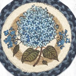 Earth Rugs Blue Hydrangea Round Trivet – 10" Floral Print On Natural Braided Jute Mat -Target KitchenAid GUEST 8ec01cc5 9686 48e5 a86d 0969839f6dcb