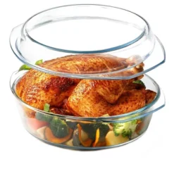 Itopfox Round Glass Casserole Dish With Lid, 4QT Large Microwave Safe Bowl For Cooking, Baking, And Serving, Dishwasher Safe -Target KitchenAid GUEST 8ed9c878 2bf6 4263 b278 42d0aabdadbd