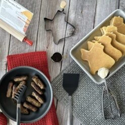 R&M International Set Of 3 Tongs, Black