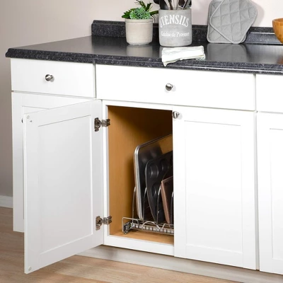 Hold N' Storage - Bakeware Pull Out Organizer For Cookie Sheet And More. Chrome Finished 9 Hold N' Storage - Bakeware Pull Out Organizer For Cookie Sheet And More. Chrome Finished - Image 7