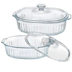 Itopfox 4-Piece Glass Casserole Baking Dish Set With Lids, Includes 2 Casseroles For Baking, Serving And Storing, Borosilicate Glass -Target KitchenAid GUEST 8f1473c9 525c 48bd 9c16 4f971b5f20c9