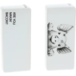 Pavilion Gift Company - Are You Makin' Bacon? - Pig - Salt And Pepper Shaker - Stoneware Set Piggy Piglet Farm Animals Kitchenware -Target KitchenAid GUEST 8f454271 d25e 4d77 805c 8be14c47265b