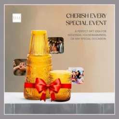 Elle Decor Bedside Water Carafe With Tumbler Set, Vintage Design Pitcher And Matching Drinking Glass Doubles As Lid, 33-Ounce -Target KitchenAid GUEST 8f66407b 000d 45a0 a6da 12c4426a9605