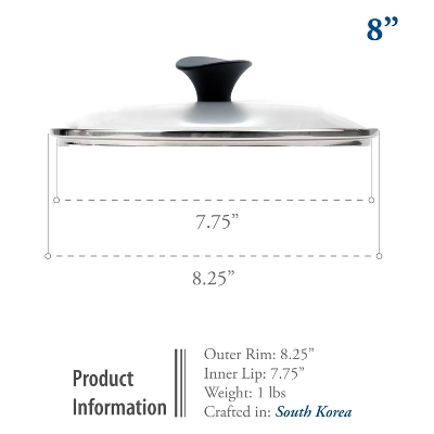 TECHEF 8" Tempered Glass Lid 5 TECHEF 8" Tempered Glass Lid - Image 3