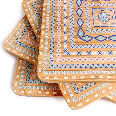 BergHOFF Bamboo Multi-Colored Trivet, Set Of 4 4 BergHOFF Bamboo Multi-Colored Trivet, Set Of 4 - Image 2