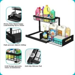 Itopfox Under Sink Organizer With Sliding Drawer, Pull Out Cabinet Storage Shelf For Kitchen Bathroom, Black, 2 Pack 13 Itopfox Under Sink Organizer With Sliding Drawer, Pull Out Cabinet Storage Shelf For Kitchen Bathroom, Black, 2 Pack -Target KitchenAid GUEST 8fc3ba74 8601 4050 bf71 4a0e57c1c72b
