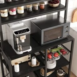 Large Bakers Rack W/Power Outlets, 6-Tier Microwave Stand, Coffee Bar With Hutch, Microwave Stand With Storage, Kitchen Shelf W/Wire Basket -Target KitchenAid GUEST 8fdedc21 a8ac 4f55 b6b4 16a93fec44e6