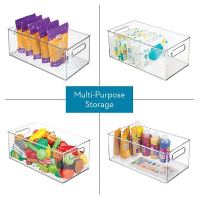 IDesign Plastic Stackable Fridge Bin With Handles, Set Of 4, Clear, Made In USA 9 IDesign Plastic Stackable Fridge Bin With Handles, Set Of 4, Clear, Made In USA - Image 7