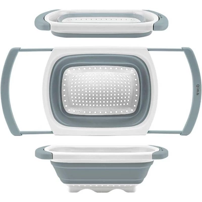 Qimh Collapsible Colander | Over The Sink Silicone Kitchen Strainers And Colanders With Extendable Handles 8 Qimh Collapsible Colander | Over The Sink Silicone Kitchen Strainers And Colanders With Extendable Handles - Image 6
