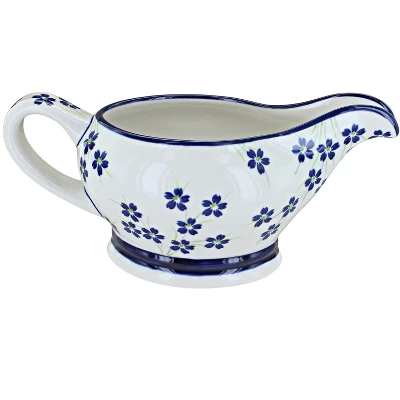 Blue Rose Polish Pottery 1258 Zaklady Gravy Boat 14 Blue Rose Polish Pottery 1258 Zaklady Gravy Boat - Image 12