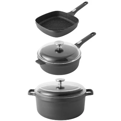 BergHOFF Gem 5Pc Non-stick Cast Aluminum Set, Grill Pan, Saute Pan & Stockpot 12 BergHOFF Gem 5Pc Non-stick Cast Aluminum Set, Grill Pan, Saute Pan & Stockpot - Image 10