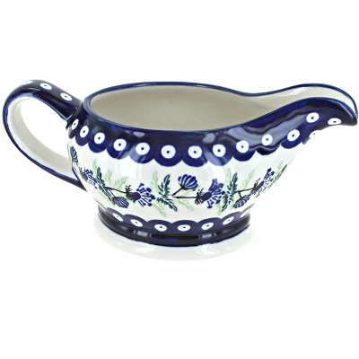 Blue Rose Polish Pottery 1258 Zaklady Gravy Boat 13 Blue Rose Polish Pottery 1258 Zaklady Gravy Boat - Image 11