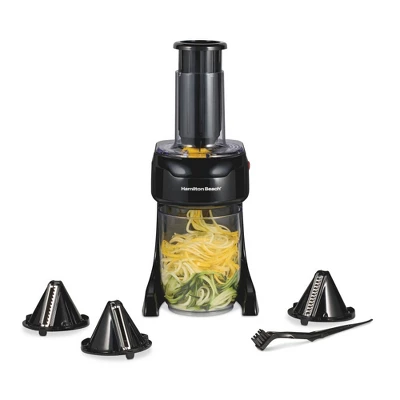 Hamilton Beach 3-Cone Spiralizer - Black: Electric Veggie & Zucchini Spiralizer, Food Slicer, Dishwasher-Safe Parts 10 Hamilton Beach 3-Cone Spiralizer - Black: Electric Veggie & Zucchini Spiralizer, Food Slicer, Dishwasher-Safe Parts - Image 8