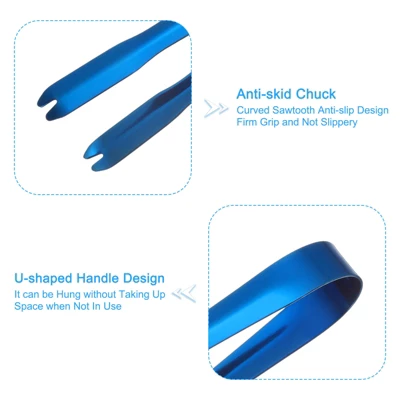 Unique Bargains Stainless Steel Ice Tongs For Appetizers, Charcuterie, Dessert, Tea Party, Bar, Cafe Serving 5.2" Blue 3 Pcs 5 Unique Bargains Stainless Steel Ice Tongs For Appetizers, Charcuterie, Dessert, Tea Party, Bar, Cafe Serving 5.2" Blue 3 Pcs - Image 3
