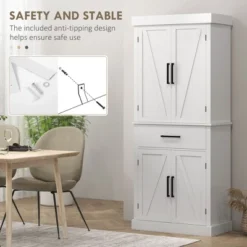 Yukimo Kitchen Tall Cabinet, 72" Freestanding Pantry Storage With Barn Doors, 5 Adjustable Shelves, White -Target KitchenAid GUEST 910ff341 2e47 4948 a2f5 9bd625765100