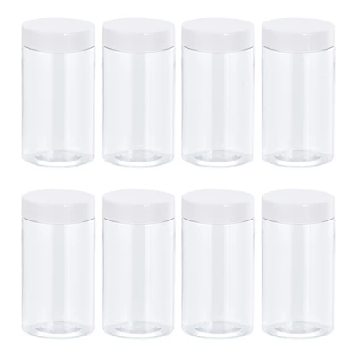 Unique Bargains Round Clear Plastic Storage Jars With White Screw Top Lid 12 Pcs 7 Unique Bargains Round Clear Plastic Storage Jars With White Screw Top Lid 12 Pcs - Image 5