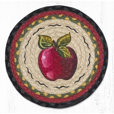 Earth Rugs Apple Printed Round Trivet 10"x10" 5 Earth Rugs Apple Printed Round Trivet 10"x10" - Image 3