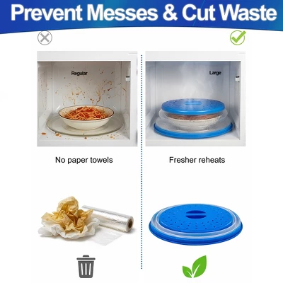 5 Star Super Deals Microwave Splatter Guard Cover - Large - Collapsible Lid For Food Protection And Easy Storage - BPA-Free, Dishwasher Safe 5 5 Star Super Deals Microwave Splatter Guard Cover - Large - Collapsible Lid For Food Protection And Easy Storage - BPA-Free, Dishwasher Safe - Image 3