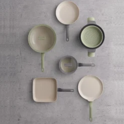 BergHOFF Balance Non-stick Ceramic 2Pc Frying Pan 9.5" And Nylon Turner 13.75", Recycled Aluminum, Moonmist -Target KitchenAid GUEST 92c5c648 b02e 4a83 b384 9c1169a53437