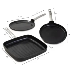 BergHOFF Graphite Non-stick Ceramic Grill Pan 11", Sustainable Recycled Material -Target KitchenAid GUEST 92ce6352 8f06 42a8 ae6f f31c916afdf8