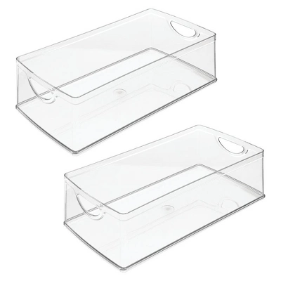 Plastic Kitchen Cabinet Storage Bins - Set Of 2 - Clear - Made In USA 9 Plastic Kitchen Cabinet Storage Bins - Set Of 2 - Clear - Made In USA - Image 7