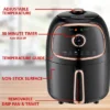 Brentwood AF-202BK 2 Quart Small Electric Air Fryer Copper With Timer And Temp Control